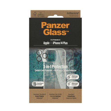 PanzerGlass 3-in-1 protection pack - beskyttelsesboks - baksidedeksel for mobiltelefon