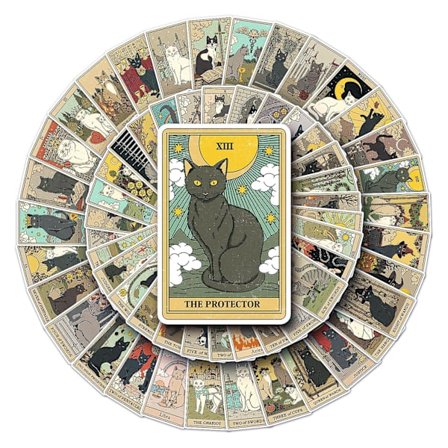 62 stk. Tarot-klistermærker Astrologi