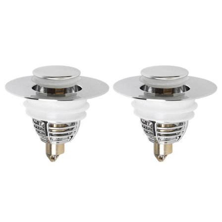 2 st Badrumsavlopp Vask Pop Up Vask Avloppssil Plugg för Tvättställ Badrum