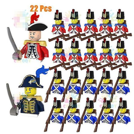 Ww2 Military Imperial Navy Soldier Building Blocks Red Blue Numbers Bricks Educational Toys