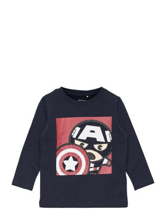 Nmmnates Marvel Ls Top Box Mar Blue Name It