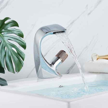 Vesialtaan hana, yksivipuinen, yksireikäinen asennus