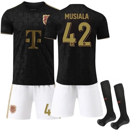 Bayern München 125-vuotisjuhla Musta Jalkapallopaita Sukkien kanssa No.42 Musiala[JUN] No.42 MUSIALA 26