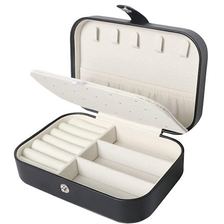 2-lags smykkeopbevaringsboks til rejser til kvinder og piger, PU