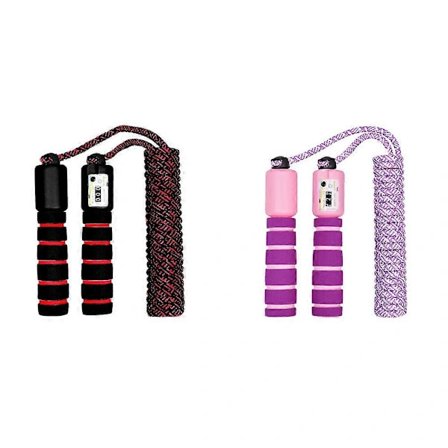 Bekväm Sport Fitness Hoppetau, Sklisikre Skumhåndtak, 2,1 m Justerbart Hoppetau, Holdbart Flokefritt, Treningssporingsfunksjon for Gutter