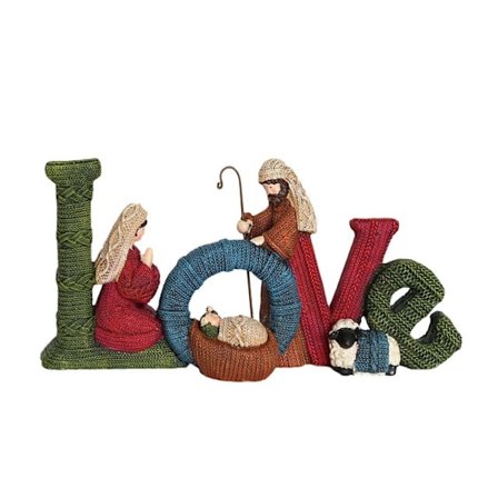 Kjærlighet Fødsel Dekorativ Gave Jul Krybbe Harpiks Håndverk Des