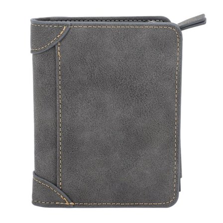 Myntväska Vintage Dragkedja Design Tri Vik Multicard Slot Herr Kort plånboksväska för present daglig användning Grå