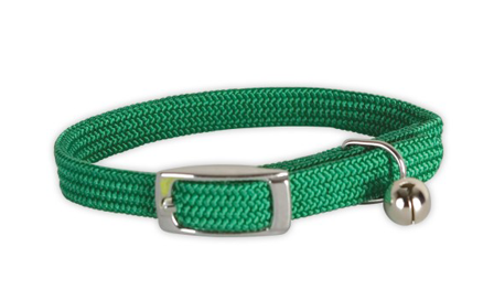 Elastic Kattehalsbånd, Grønn - 28cm