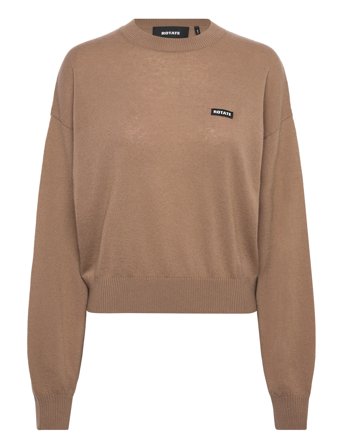 Basic Crewneck Sweater Brown ROTATE Birger Christensen