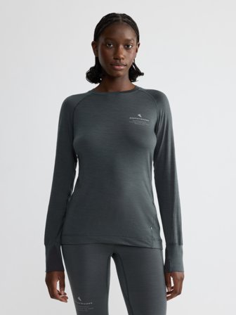 Klättermusen Fafne Crew LS T-shirt Damen - Dark Teal - XS