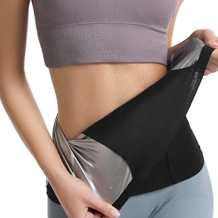 Kvinnor Magreducerare Bastu Body Shaper Fitness Svetttrimmer Waist Trainer Magbantning Shapewear Waist trainer Korsett,silver