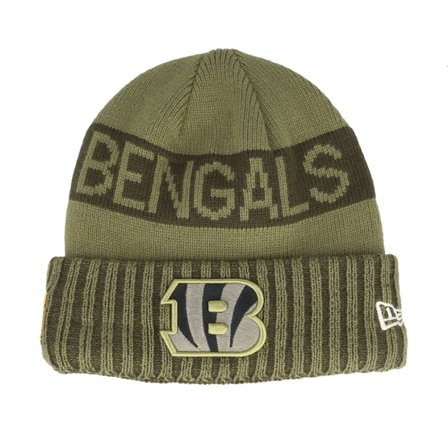 New Era - Verde cuff Beanie - Cincinnati Bengals NFL Salute To Service Green Knit Cuff @ Hatstore