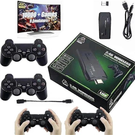 20.000+ 4K HDMI Retro Spillekonsol med 2 Trådløse Controllere 4k Spillepind 100% Ny