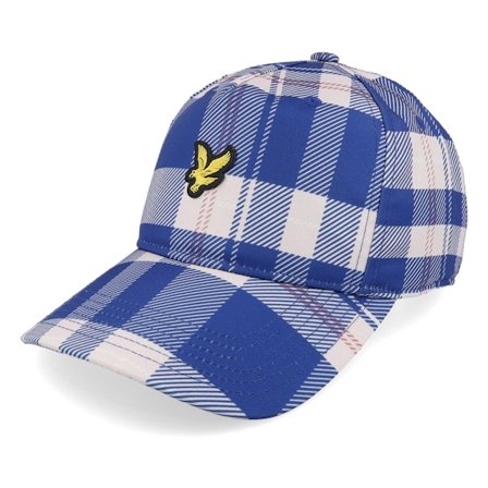 Lyle & Scott - Blauw adjustable Cap - Tartan Cap Now Blue A-frame Adjustable @ Hatstore