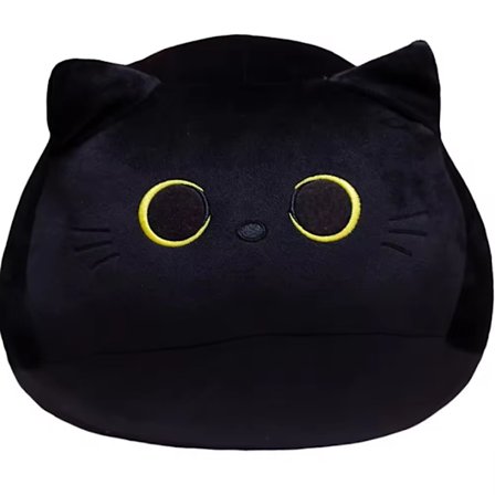 Svart katt pute - 30CM, plysjdukke, søt og søt katt, beste gave