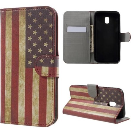 Plånboksfodral Samsung Galaxy J3 (2017) - Flagga USA