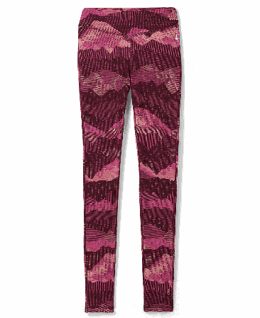 Smartwool Women's Classic Thermal Merino Base Layer Pattern Bottom Festive Fuchsia Mountain Scape