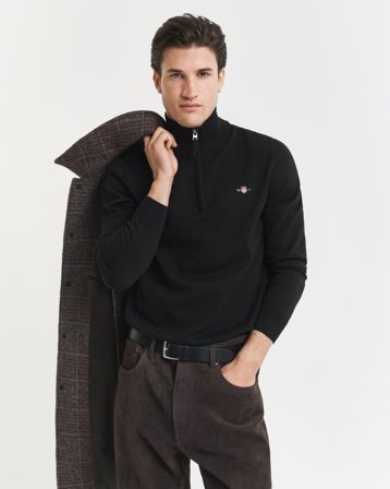 GANT Herren Classic Troyer aus Baumwolle (XXXL) Schwarz