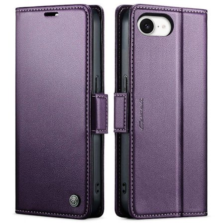 (Til iPhone 13) Læderpung etui med 3 kortpladser og RFID-blokerende magnetlukning