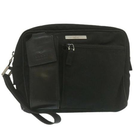 Gucci Vintage Pre-owned Nylon Clutch Sort, Herre Vintage Tasker, Størrelse: ONE Size