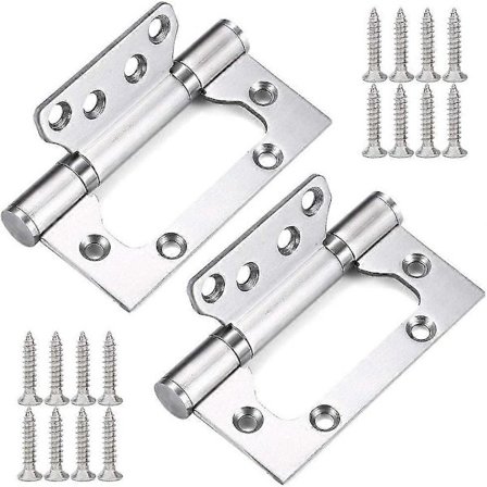 Nye Modeller Dørhængsler 2 Stykker 304 Rustfri Hængsler 4 Tommer Foldbart Dørhængsel Kuglelejehængsel Med 16 stk. Skruer Hængsler Til Hjemmemøbler