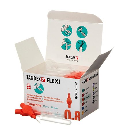 Tandex FLEXI Mellemrumsbørste Tangerine, Medicin & Pleje, Mund & Tandpleje, Tandstikker