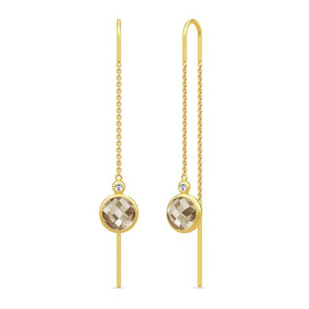 Julie Sandlau Cari Chain Earrings Gul, Dame Øreringe, Størrelse: ONE Size