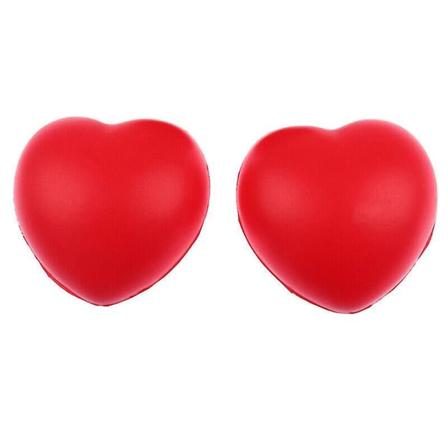 2 stk. Hjerte Stressbold Finger Relax Skumbold Rød Hjerteformet Sjovt Legetøj Valentinsdag Hjerte Stressbold Gave Til Barn Voksen