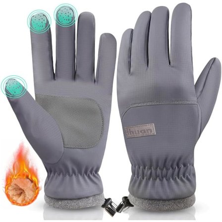 Termiske cykelhandsker til mænd og kvinder, varme vinterhandsker, touchscreen, vandtætte, vindtætte, skridsikre sportshandsker til cykling, løb, 