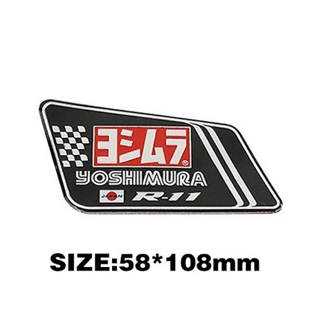 Alumiiniset moottoripyörän pakoputkitarroja Yoshimura Honda Yamaha Suzuki Kawasaki pakoputken äänenvaimentimen tarroihin - Tarrat ja tarrat