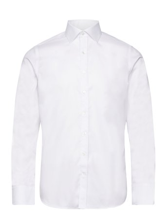 Oscar Jacobson Slim Fit Cut Away Non Iron Twill - White - 38