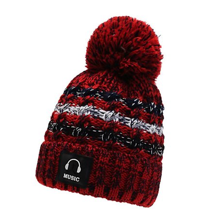 Kvinnors stickade vintervarma mössa Chunky Thermal Pom Pom Hat Beanie Cap