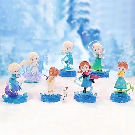 3 kpl Jäädytetty Yllätyslaatikko Magic Series Elsa ja Anna Prinsessa Käsintehdyt Nukenkoristeet Lasten Lelut Tytöille
