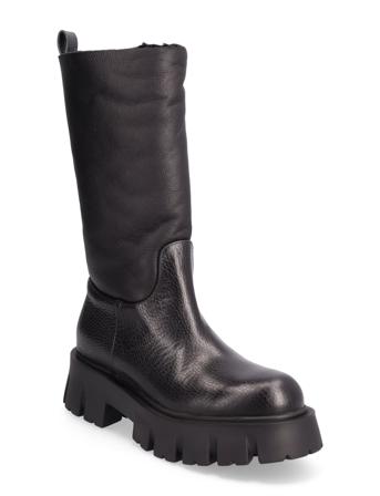 Mega Chuncy Lamb Shoes Boots Ankle Boots Ankle Boot - Flat Svart Apair