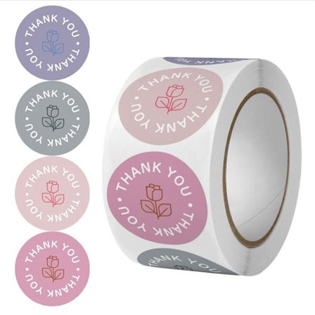 500 st Stickers Klistermärken Självhäftande Etiketter -Thank You