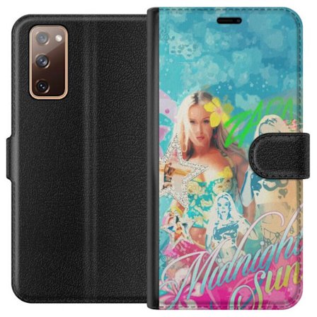 Yhteensopiva Lompakkokotelo Samsung Galaxy S20 FE Seikkailumaailma Steve, Creeper ja eläimillä värikkäässä palikkagrafiikassa