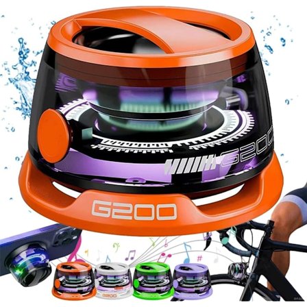 2025 Senaste Modell Magnetisk Bluetooth-högtalare, Bärbar Vattentät G200 Magnetisk Bluetooth-högtalare med Multi-RGB Färgljus och Telefonhållare