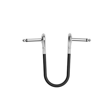 6.35mm Hane till Hane 90 Graders Platt Huvud Gitarr Effektpedal Kabel Kompatibelt med Gitarrer och Effektpedaler