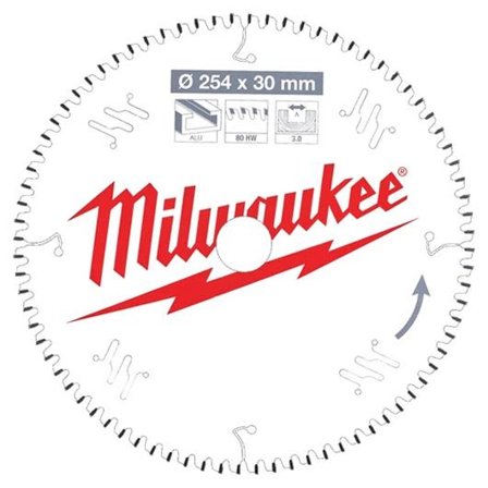 Milwaukee CSB MS Alu Sagklinge 254x3x30 mm, 80T, Maskintilbehør & forbruk