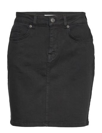 Slfsvava Mw Black Denim Skirt U Black Selected Femme