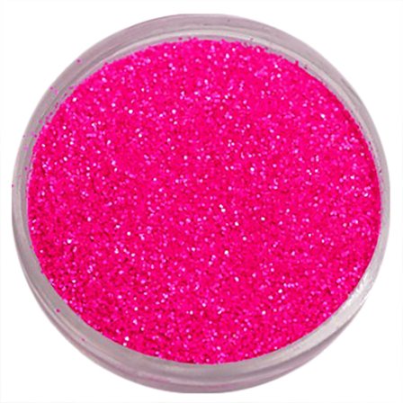 Negleglitter - Finkornet - Neonpink (mat) - 8ml - Glitter