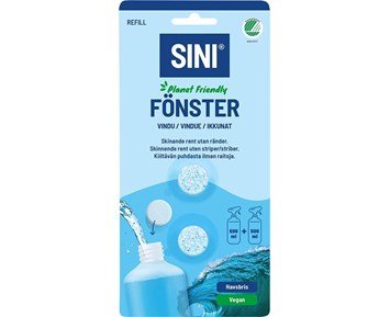 Rengöringstablett Fönster refill 2-p - SINI refill för fönsterrengöring, 2-pack