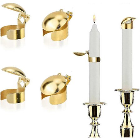 8 st Svarta Ljusstakar Automatiska Flammsläckare för Säker Ljusbrandsläckning Veke Släckare