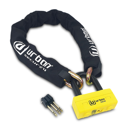 URBAN Mini U-lock UR74 + Chain ø13,5mm Class SRA 120cm