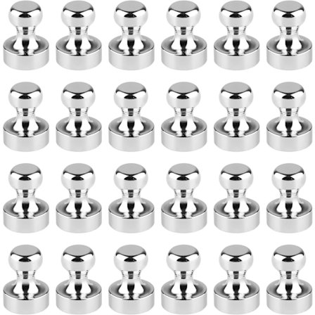 24 stk. Stærke Magneter, Køleskabsmagneter, Neodymmagneter, Magneter til Køleskab, Magnetiske Tavlemagneter, Små Stærke Magneter