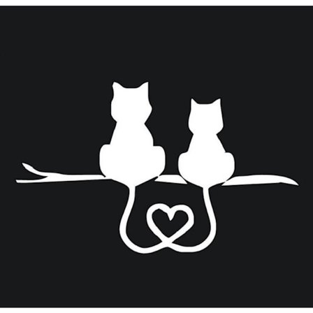 Katt Kjærlighet Klistremerker Vinyl Bil Klistremerker 5,5 tommer