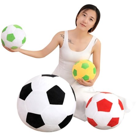 Plysj fotballer Myk fylt fotball rød 30cm