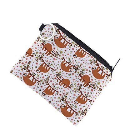 Växelplånbok Tjock Foder Sloth Mönster Pung Fleranvändning