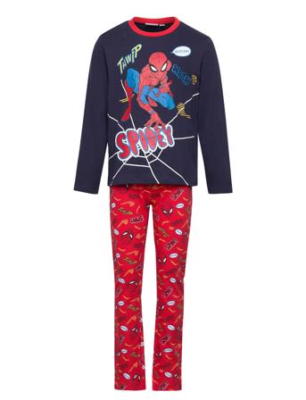 Pyjalong Pyjamas Sett Multi/mønstret Spider-man*Betinget Tilbud