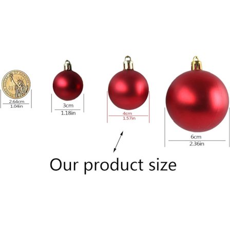 Joulupallokoristeet, särkymättömät joulukoristeet puun pallo riipukset häät Halloween-juhlakoriste, joulukuusenkoristepallo